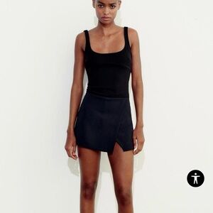 Black Asymmetric Zara Skort